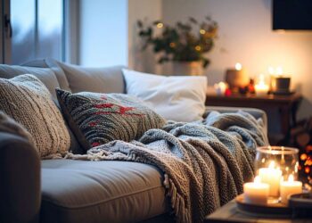 温馨舒适的客厅，柔和的灯光和舒适的座椅，营造温馨舒适的家居氛围