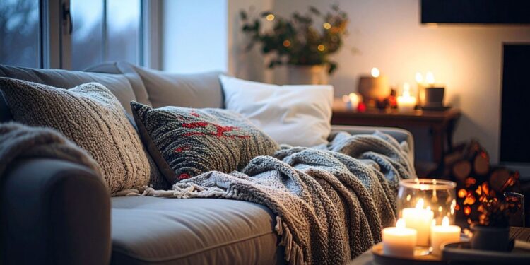 温馨舒适的客厅，柔和的灯光和舒适的座椅，营造温馨舒适的家居氛围