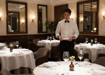 高级餐饮经济学，展示米其林餐厅优雅内饰，为欧洲投资提供机会