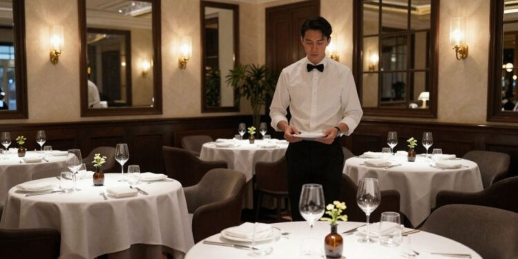 fine dining restaurant elegant interior michelin luxury - DUBAIwebzine Fine dining economics showcasing Michelin restaurant elegant interior for European investment opportunities