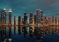 Dubai skyline modern business district skyscrapers economy