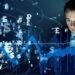 AI technology fintech banking digital innovation futuristic - DUBAIwebzine AI fintech technology showing Dubai banking innovation with digital interfaces and financial technology solutions
