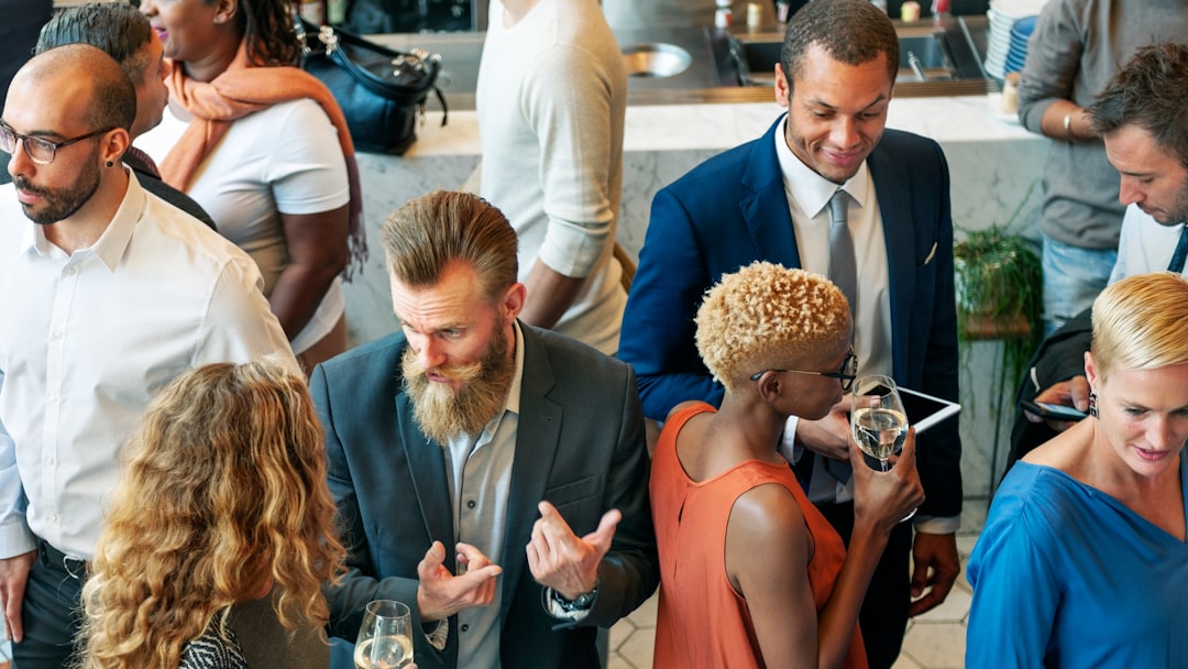 A founder builds a business mentor relationship at a Dubai startup networking event