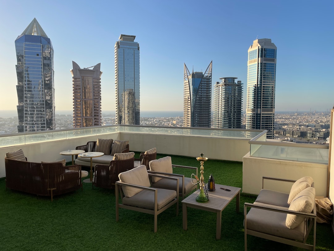 a rooftop terrace in Dubai, representing the lifestyle of digital nomads who choose the city as their base