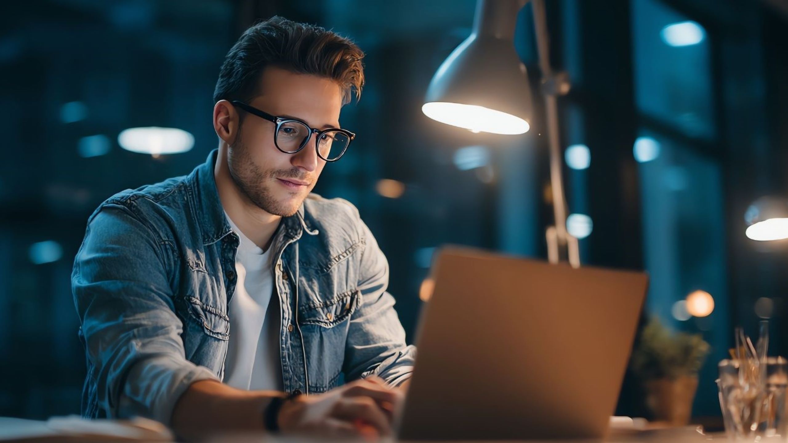 Jeune entrepreneur technologique travaillant dans un bureau de startup à Dubaï Entrepreneurs technologiques startup innovation entreprise numérique