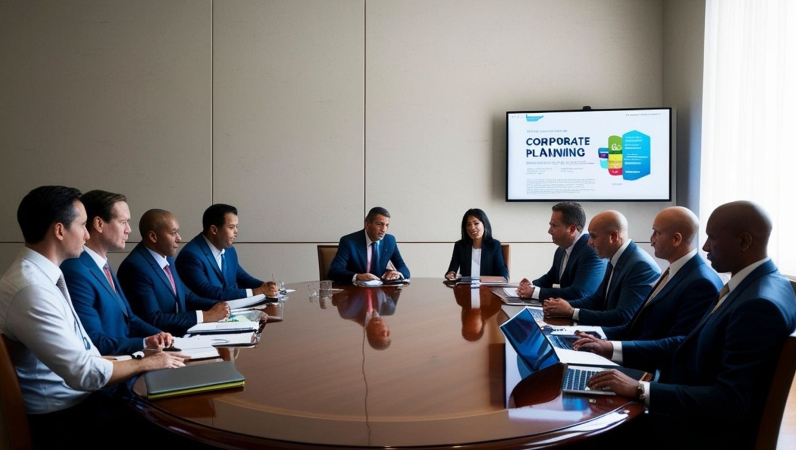 Empresarios de Dubái discutiendo oportunidades de inversión y tendencias de negocio en una moderna oficina del DIFC con vistas al icónico horizonte, representando el crecimiento económico de 2026 y la planificación estratégica