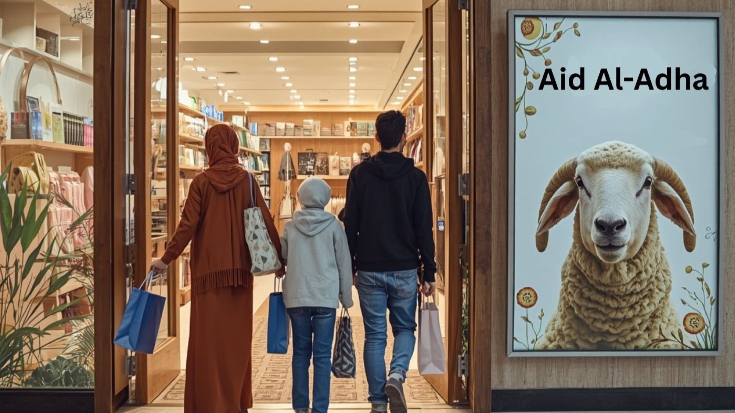 Eid al-Adha 2026, impacto minorista de Dubái mostrando compras festivas en centros comerciales y actividad económica durante la temporada festiva